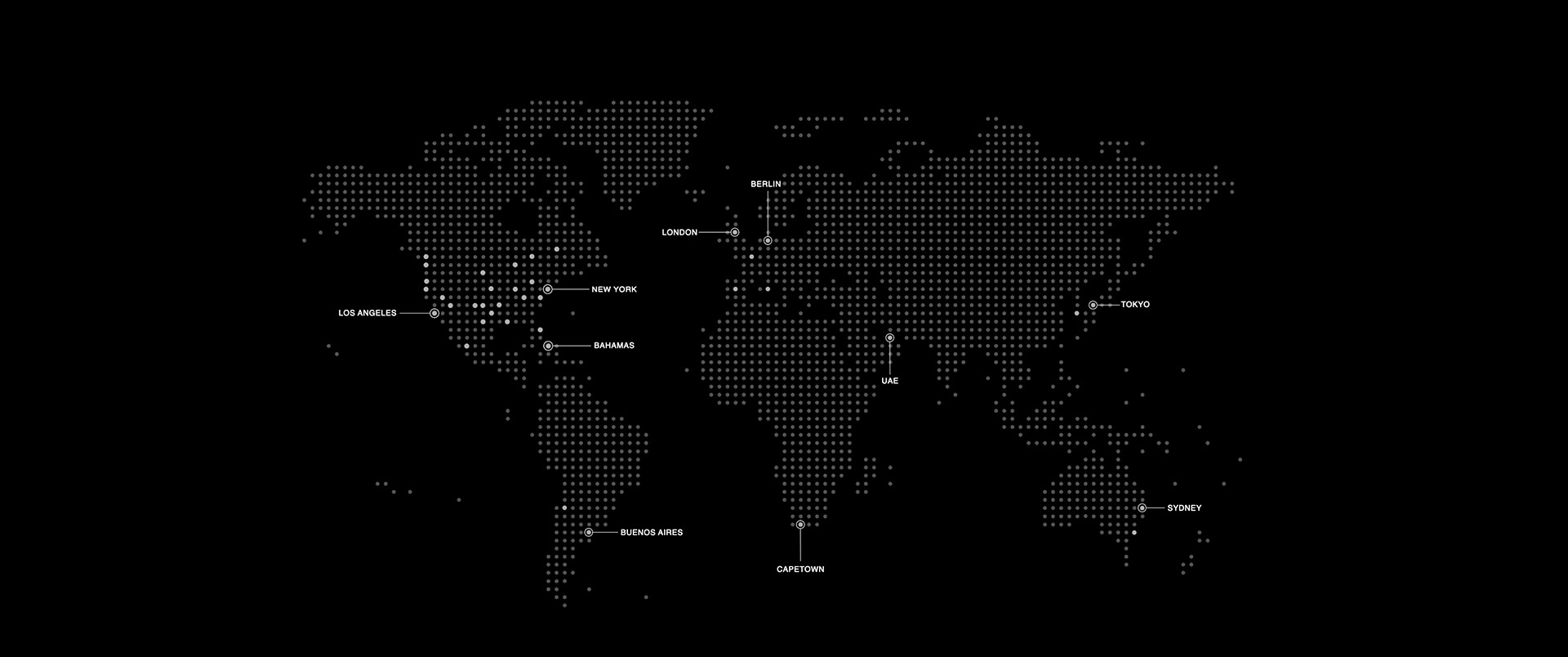 Map of global reach.